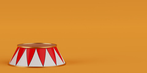 Empty Ringmasters Podium, Circus Stage. 3d Rendering © doomu