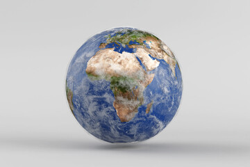 View of Planet Earth World Globe from Space. Elements of this image furnished by NASA. 3d Rendering