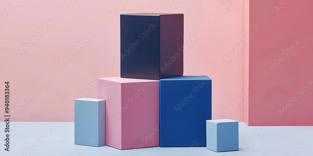 Poster stack of colorful books