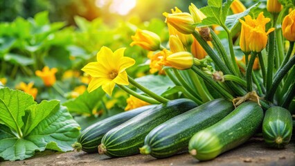 Beautiful image of zucchini, courgette