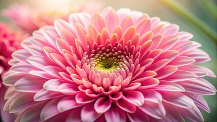 Close up of a delicate pink flower with numerous petals, pink, flower, close up, petals, delicate, nature, bloom