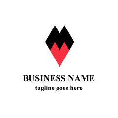 Illustration of Creative Initial MV or Mouth Vector Logo for Your Business