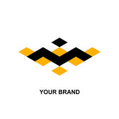 Illustration of Modern Initial WM or MW Vector Logo for Your Business