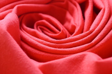red texture of fabric textile, abstract image for fashion cloth design background