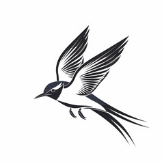 Obraz premium Swallow logo. Isolated swallow on white background