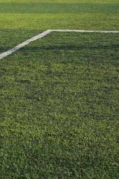 artificial green grass turf sport soccer field with black rubber granules infill