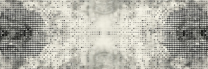 A flat texture of small dots in light and grey shades resembles an old fabric pattern with a visible weave, offering a uniform and symmetrical background.