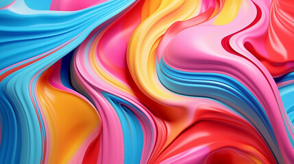 Fototapeta premium Bright abstract background Flow of multi-colored paint