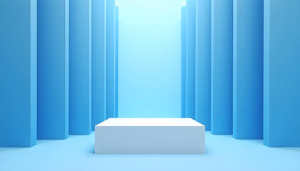 blue podium sstage product for sale promotion background 8