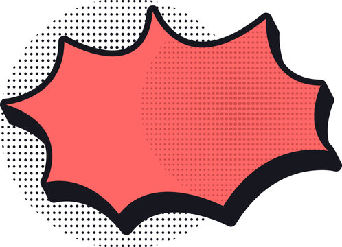 Retro Halftone Comic Baloon