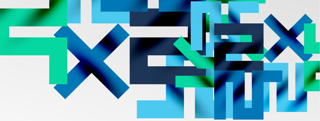 Colorful squares, lines minimal abstract background. Vector Illustration For Wallpaper, Banner, Background, Card, Book Illustration, landing page