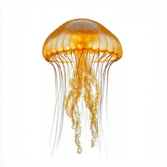 A jelly fish isolated on white background