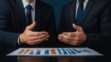 Competitive market analysis, holographic business strategy, futuristic corporate meeting, advanced insights