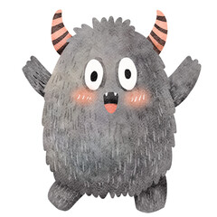 Watercolor Halloween Monster