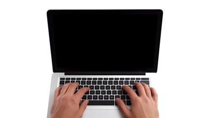 Hands Typing On Laptop Keyboard For Digital Work Or Study At Office Desk