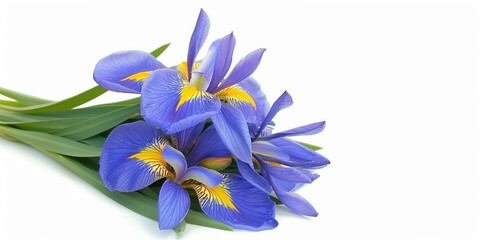 blue iris flower isolated