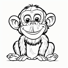 Obraz premium Leopard children coloring book page