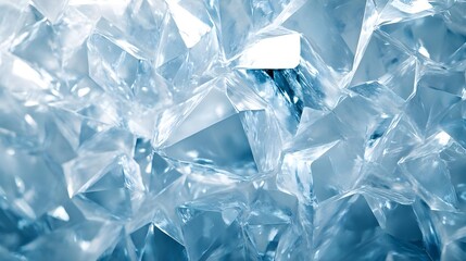 Obraz premium Abstract Blue Ice Crystal Texture Background