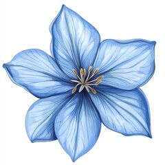 vector graphic of a blue delphinium flower