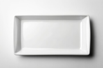 Rectangle white porcelain plate