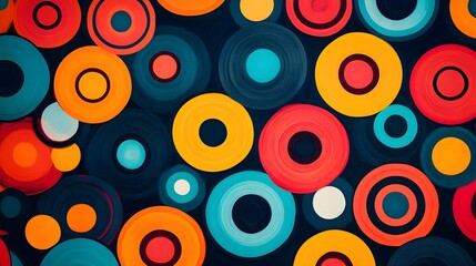 Abstract Colorful Circle Pattern Background Design