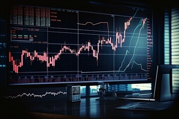 Abstract colorful data visualization background with electronic waves	