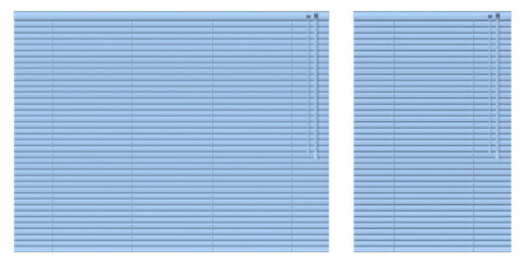 閉じたブラインド　水色　2点セット