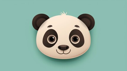 Obraz premium Cute panda character design features a joyful demeanor, perfect for gifts, animations, and vibrant prints for all ages.