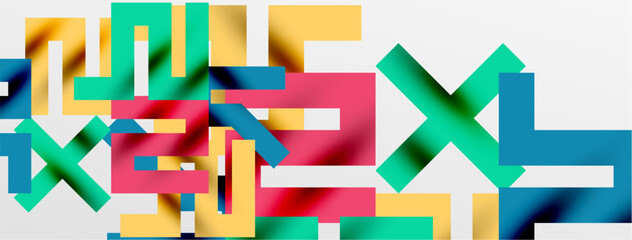 Colorful squares, lines minimal abstract background. Vector Illustration For Wallpaper, Banner, Background, Card, Book Illustration, landing page