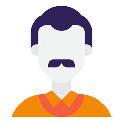 Elderly Diversity Avatars icon illustration 