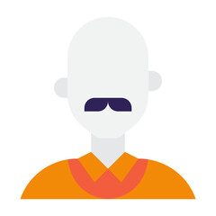 Bald Diversity Avatars icon illustration 