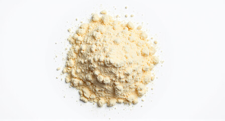 flakes on white background
