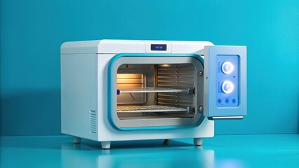 Fototapeta premium A cutting-edge sterilization device designed for medical applications, utilizing advanced technology to effectively eliminate bacteria and viruses from medical instruments and equipment.