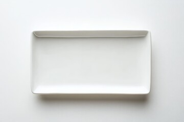 Rectangle white plate, cut-out, clipping path