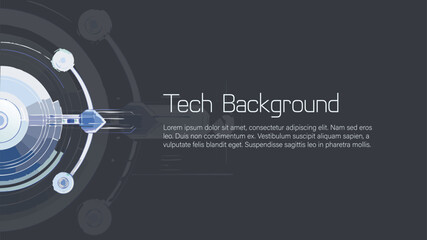 Obraz premium Dark Technology Concept Cyber Computer Electronic Futuristic Background Design Wallpaper