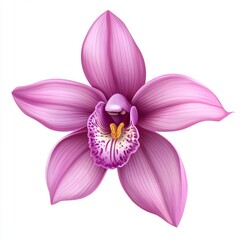 Naklejka premium vector graphic of a purple orchid flower