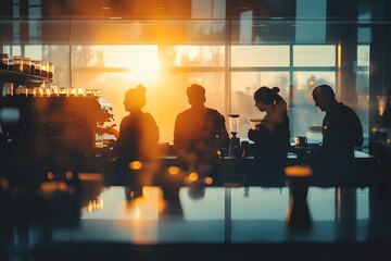 photo blur group of people in the city