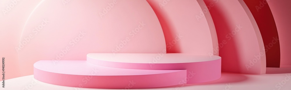 Poster 3D Rendering of an abstract background designed for minimalistic product presentation