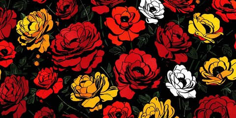 seamless pattern with poppies