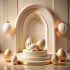 Fototapeta premium Big sale 3d realistic podium product promo display