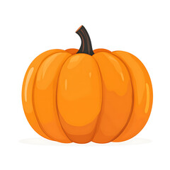 Obraz premium Cartoon Orange Pumpkin Illustration - Autumn Harvest Design