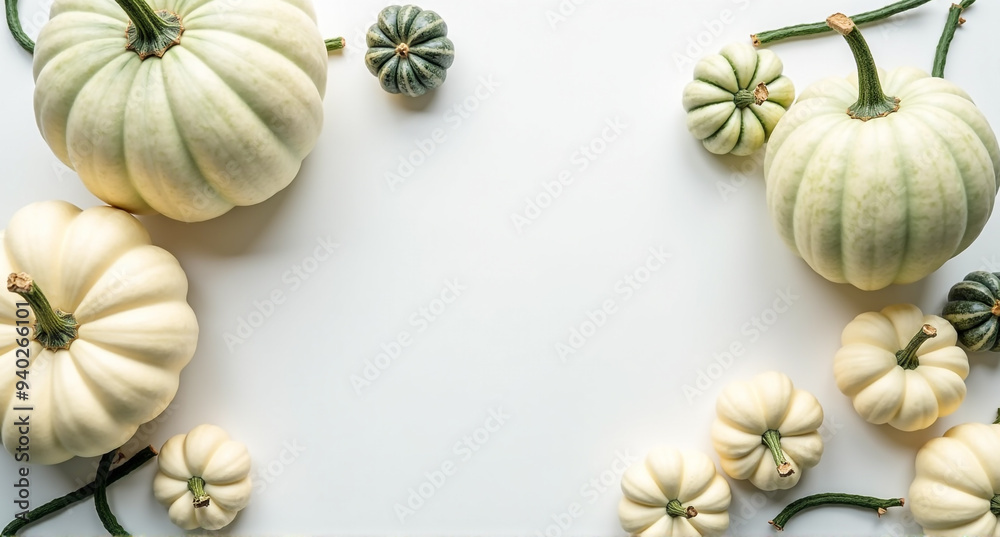 Poster pumpkin and flowers