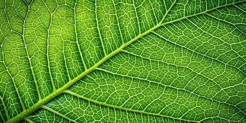 Green leaf texture background with intricate patterns , Nature, Green, Leaves, Texture, Background, Botanical, Plant