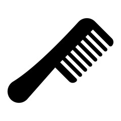 hair comb glyph icon