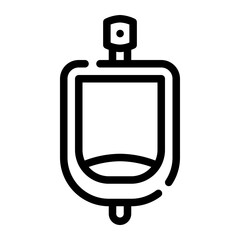 Obraz premium urinal line icon