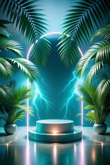 Obraz premium 3d Realistic super sale Product podium display background template