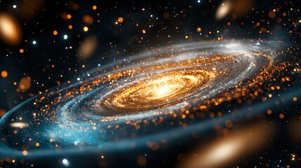 Obraz premium The idea of a search engine shown as a huge digital cosmos