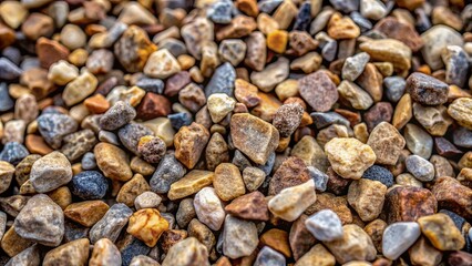 Close-up shot of rough and natural stone gravel texture , gravel, rocks, pebbles, gritty, earthy, surface, background, nature