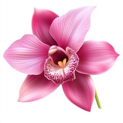 vector graphic of a pink orchid flower