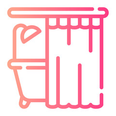 bathroom gradient icon